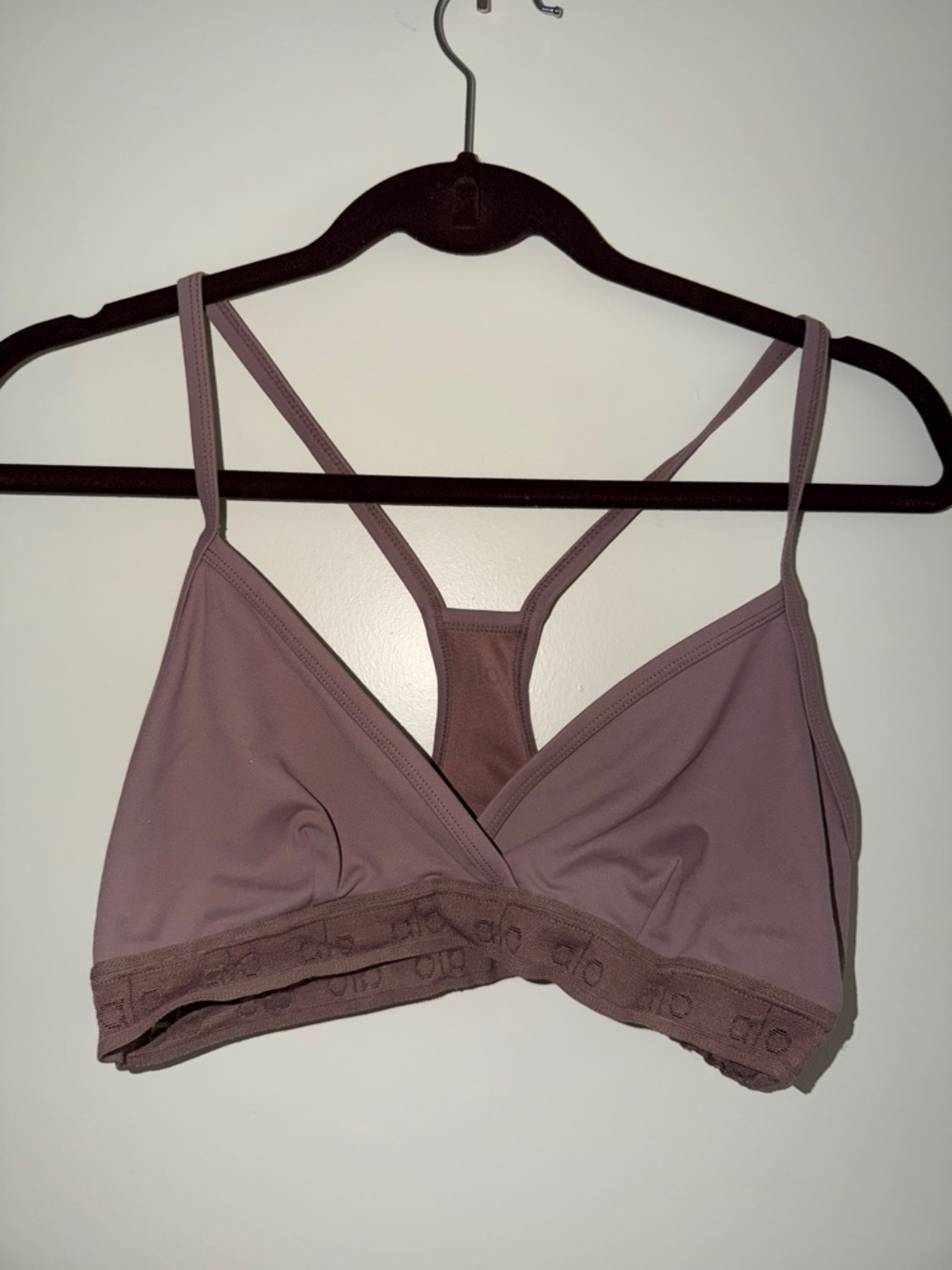 ALO Yoga Mauve Cross-Back Bralette